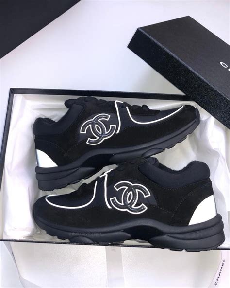 chanel runners white|chanel runner black reflective.